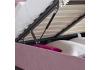 5ft King Size Kingston Pink Velvet Ottoman Storage Bed Frame 6